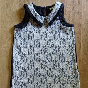 Ruum Toddler Girl 3T Black White Lace Shift Dress